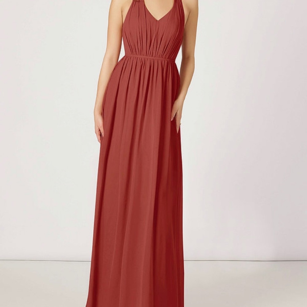 Azazie dress nikka in terracotta size 22